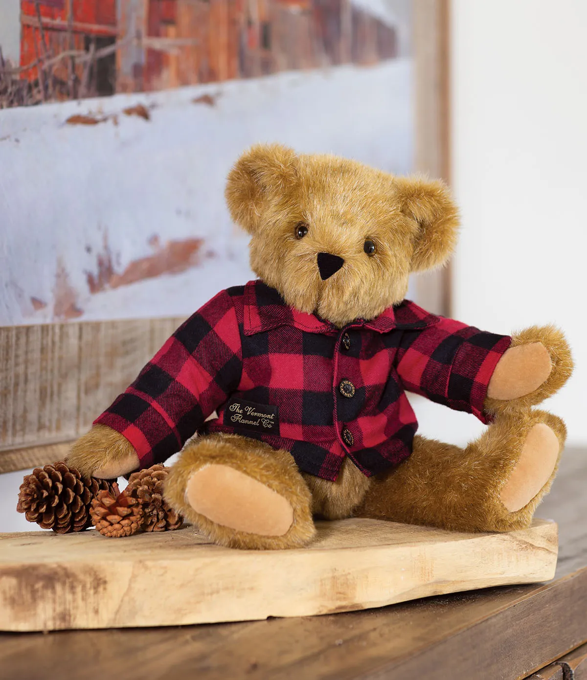 15” Classic Vermont Flannel Bear