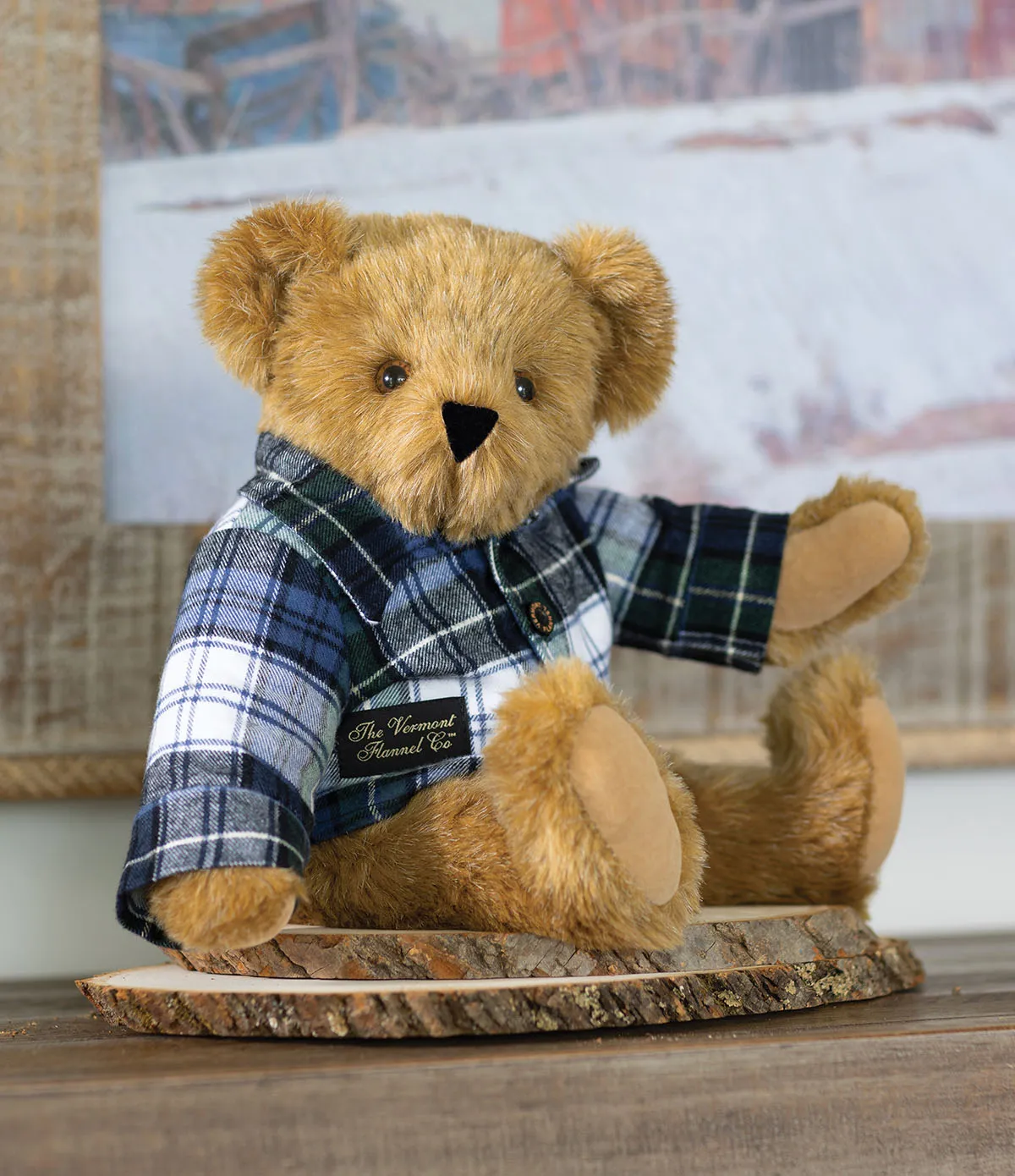 15” Classic Vermont Flannel Bear