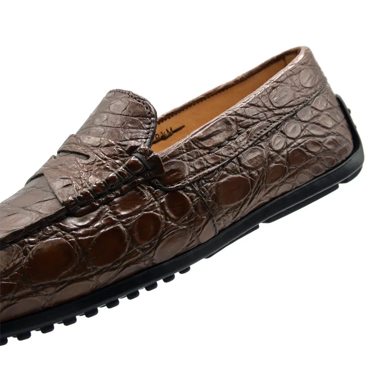 31-103-CGM MONZA Crocodile Driver, Cognac