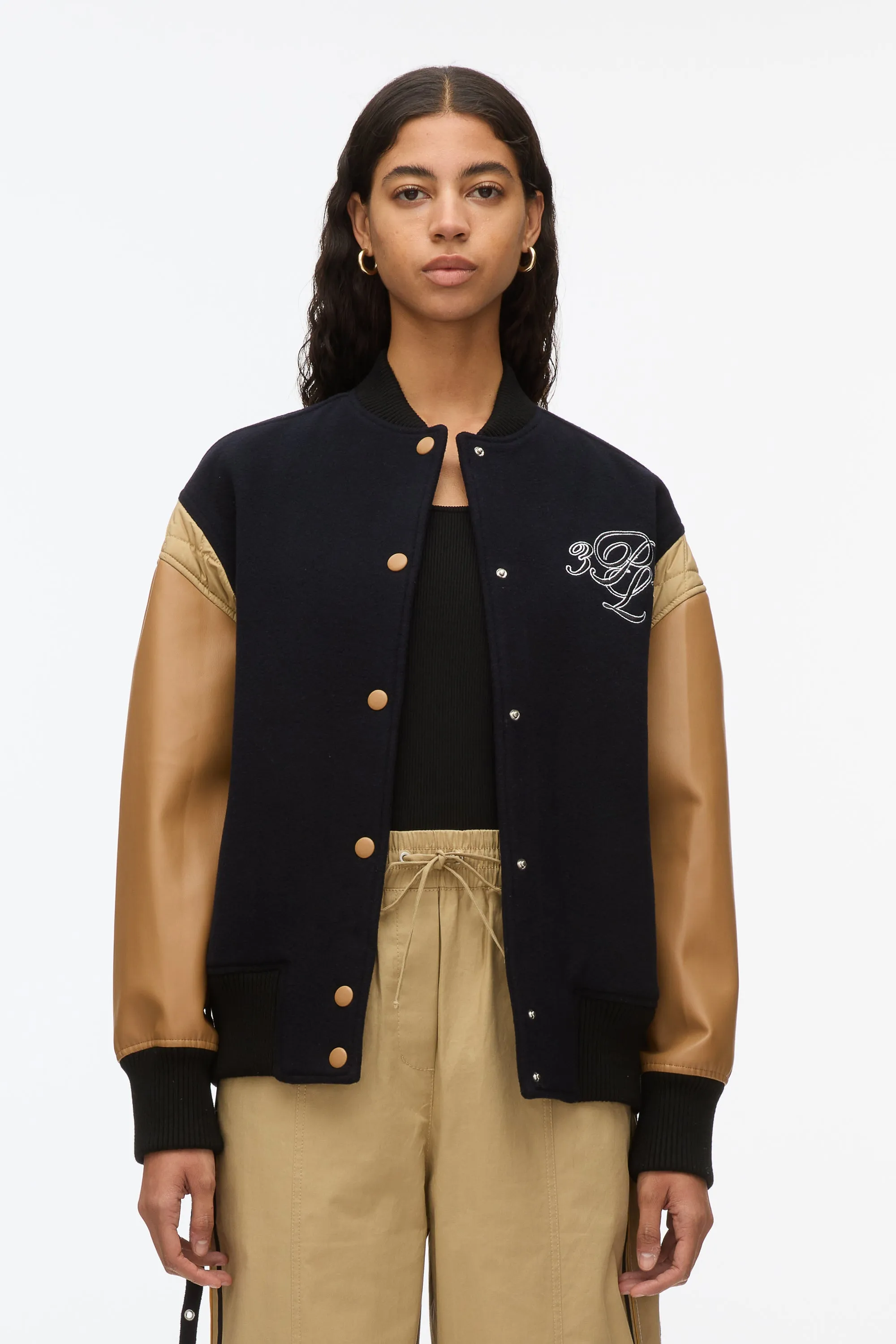 3.1 x Shopbop Boxy Varsity Jacket W Ties