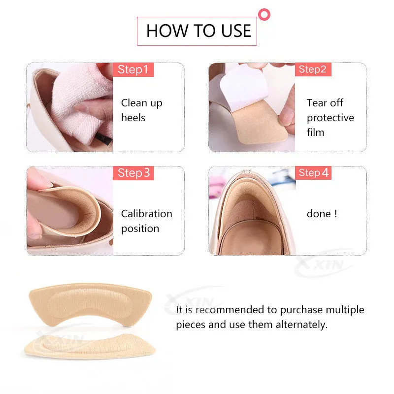 3Pairs Soft Foam Insoles High Heel Shoes Pad Heel Feet Stick Foot Pad Cushion Insoles Relieve Pain