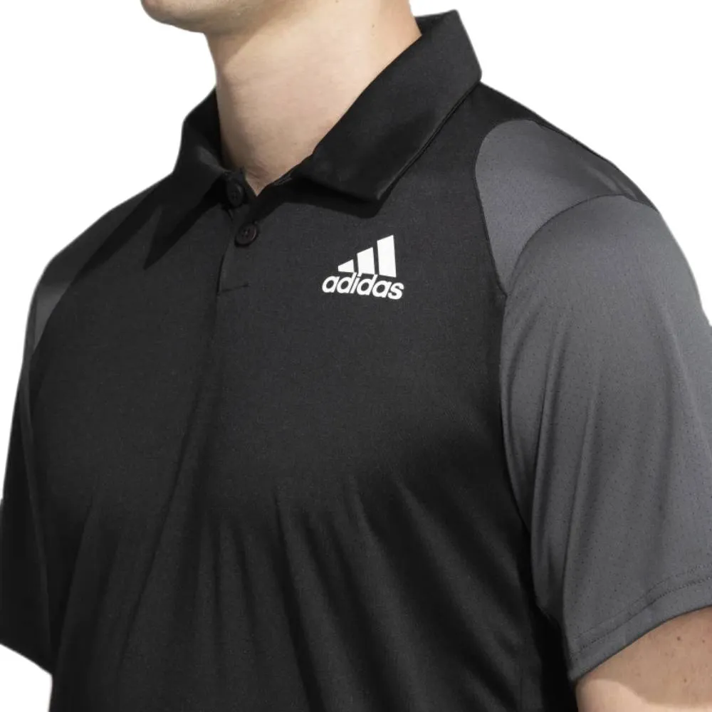 Adidas Men's Club Polo Shirt (Black/Grey Six/White)