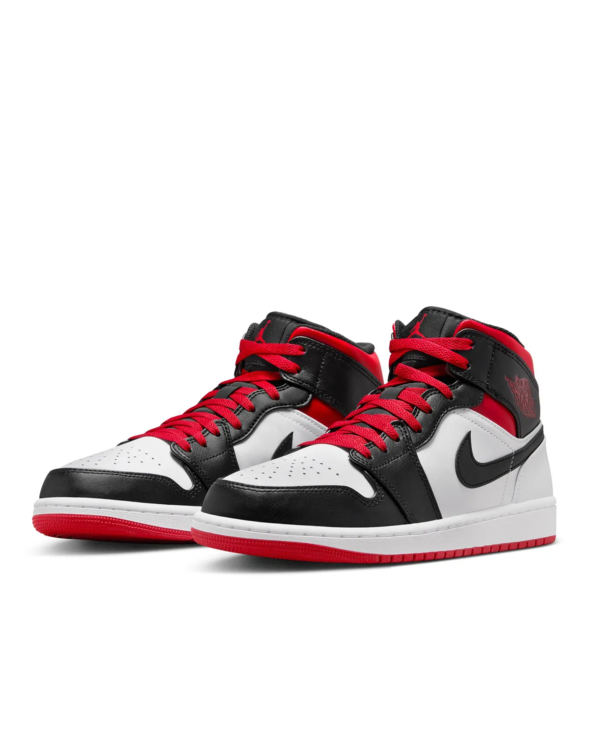 Air Jordan 1 Mid White/Gym Red/Black