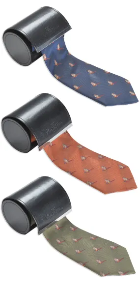 Alan Paine Ripon Silk Tie | Flying Pheasants