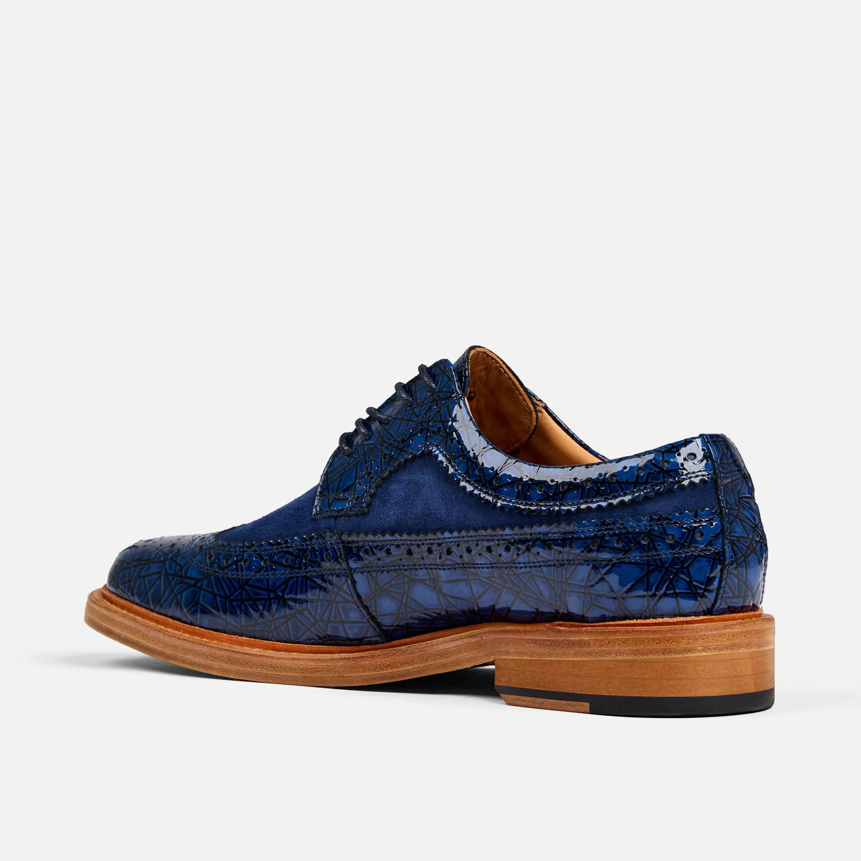 Alexander Navy Patent Leather Longwings