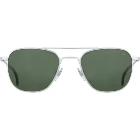 American Optical Big General Sunglasses | Silver/Nylon Green