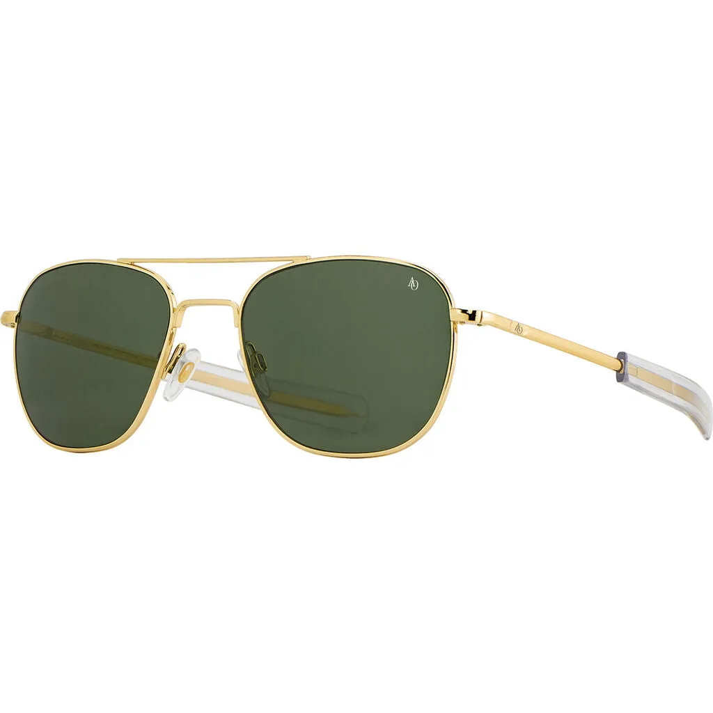 American Optical Big Original Pilot Sunglasses Bayonet | Gold/Polarized Nylon