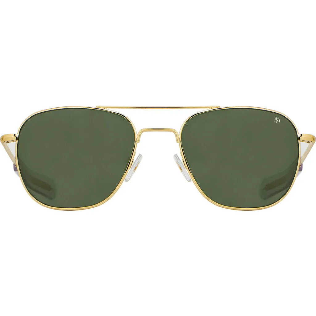 American Optical Big Original Pilot Sunglasses Bayonet | Gold/Polarized Nylon