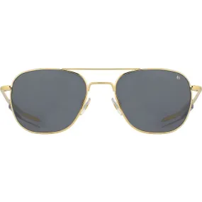 American Optical Big Original Pilot Sunglasses Bayonet | Gold/Polarized Nylon