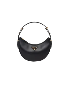 Arqué Black Leather Shoulder Bag