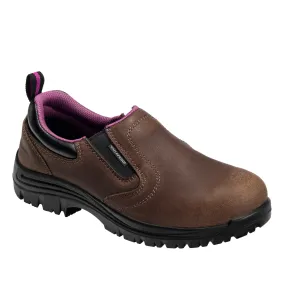 'Avenger' Women's EH WP Comp Toe Slip On - Full Grain Brown