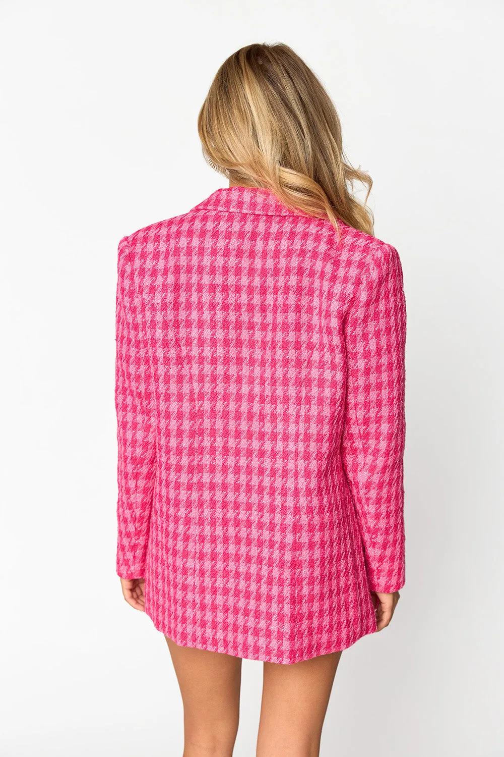 Avery Oversized Blazer - Strawberry Cream