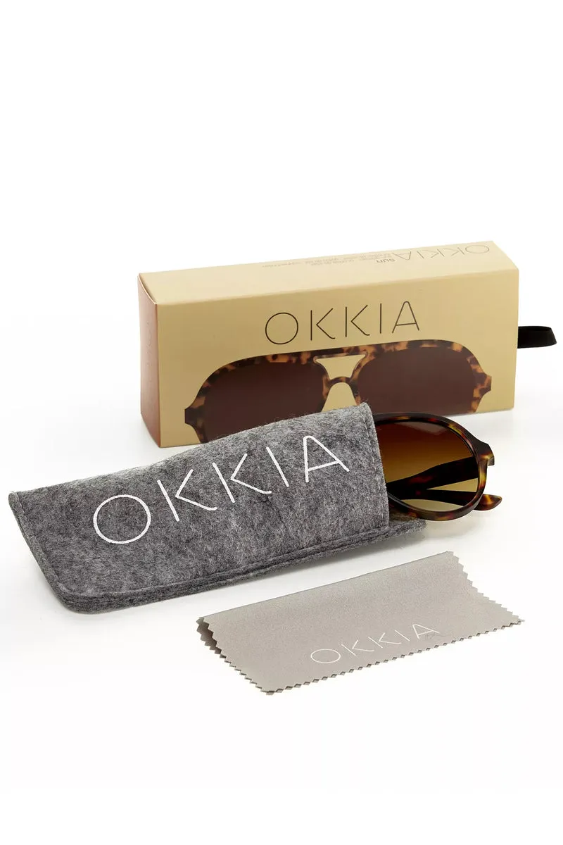 Aviator shape | Classic Havana | Solbriller fra Okkia