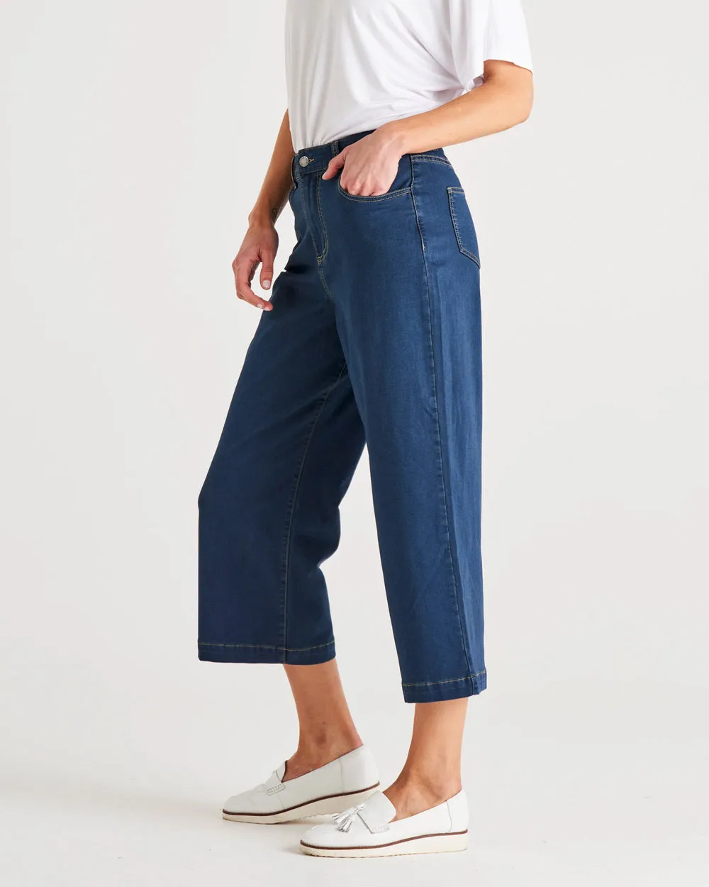 Betty Basics Tabitha Crop Jean Indi Wash