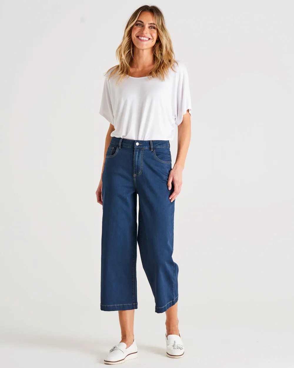 Betty Basics Tabitha Crop Jean Indi Wash