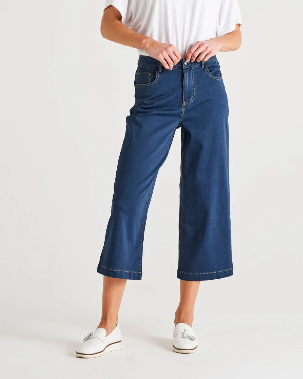 Betty Basics Tabitha Crop Jean Indi Wash