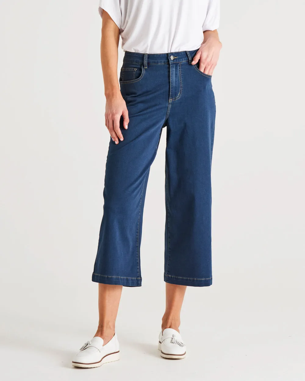 Betty Basics Tabitha Crop Jean Indi Wash