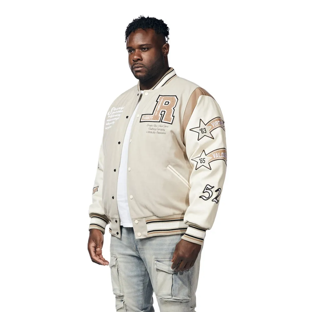 Big And Tall Torch Varsity Jacket - Clay