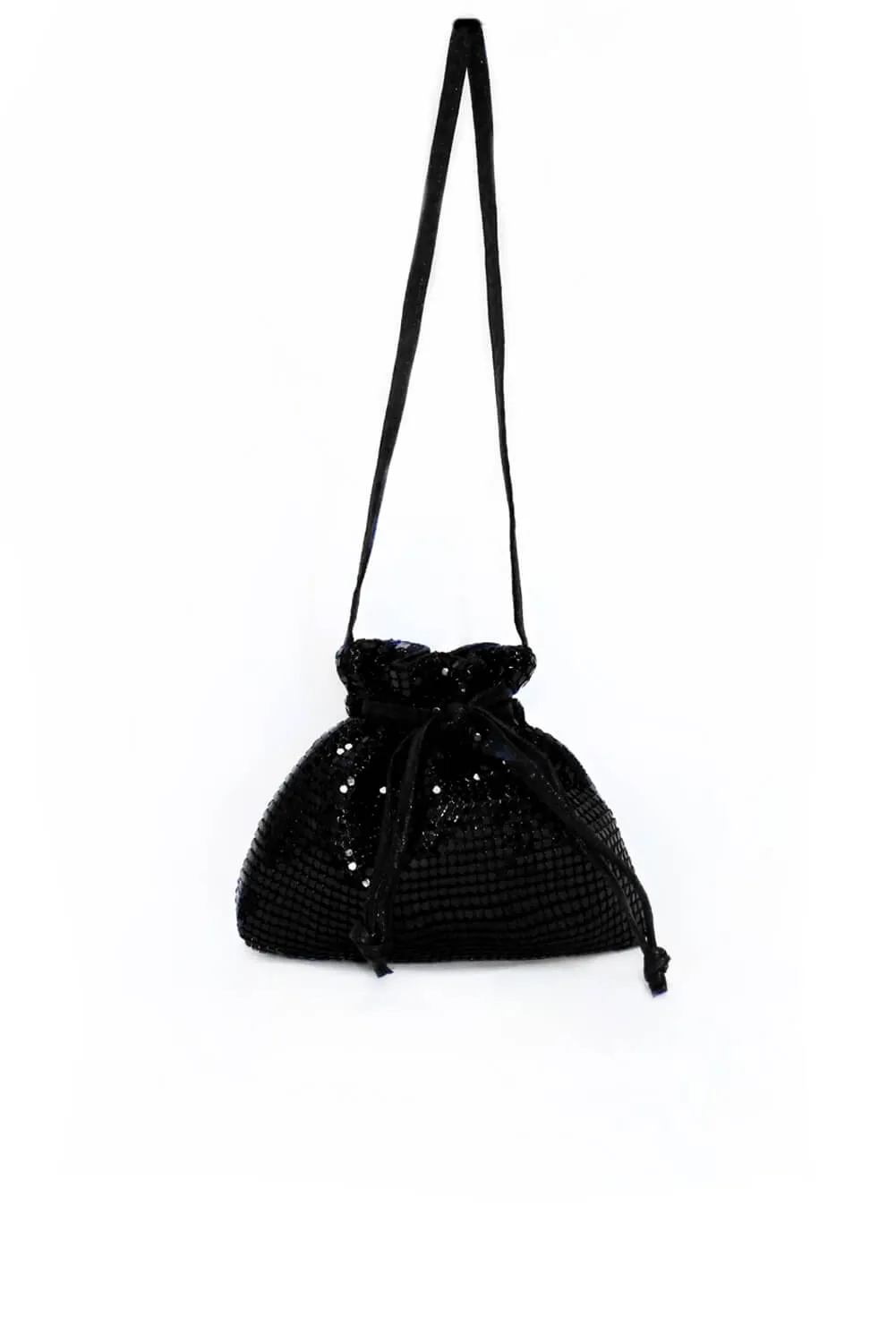 Black Chain Detail Pouch Bag