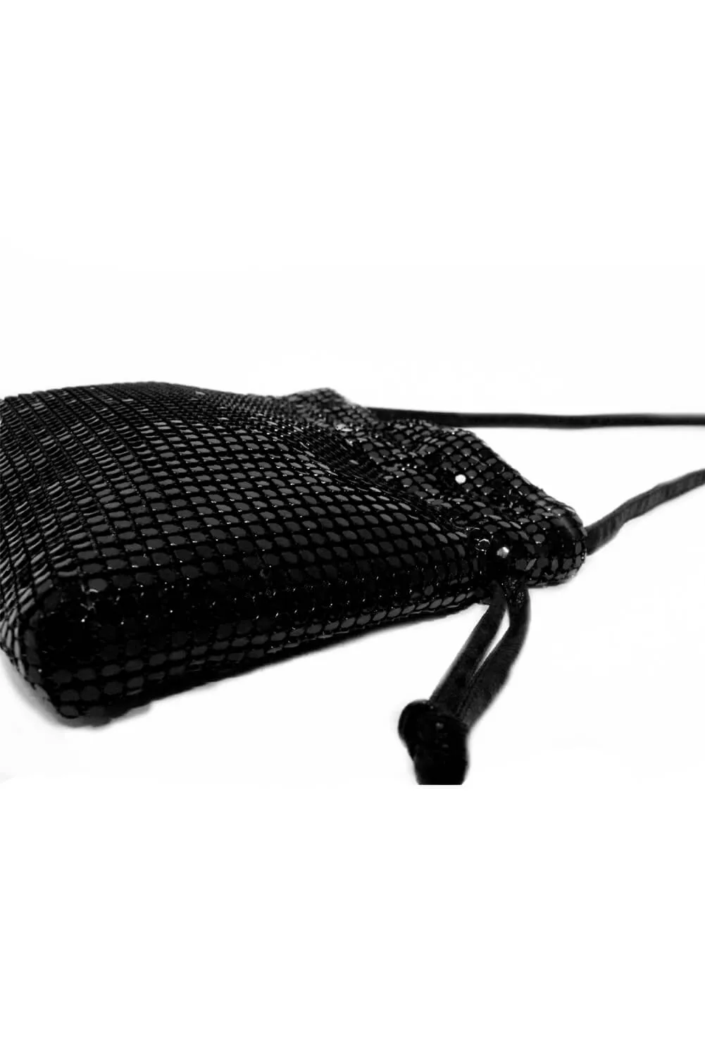 Black Chain Detail Pouch Bag