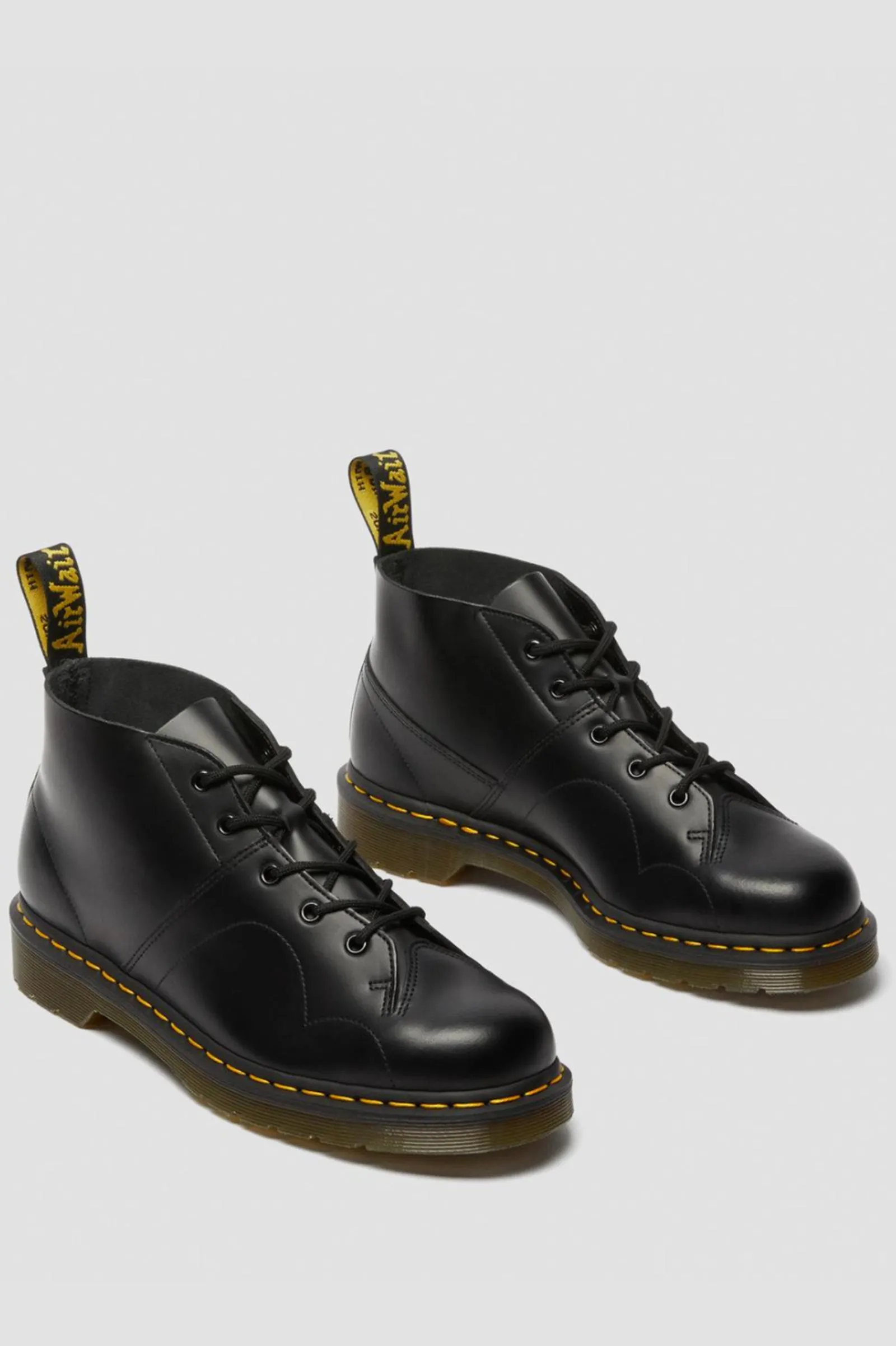 BLACK CHURCH SMOOTH LEATHER MONKEY BOOTS