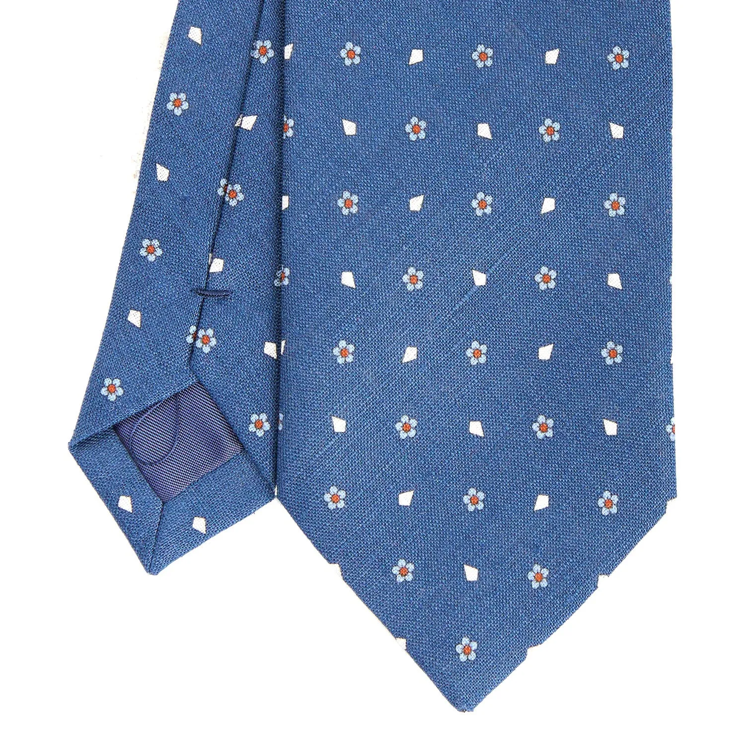 BLUE SARTORIAL COTTON AND SILK TIE