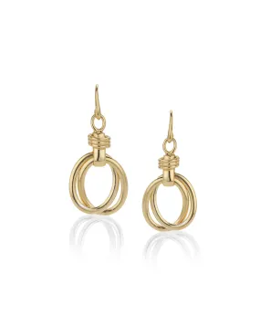 Carlton London Gold Plated Oval Drop Earring For Women