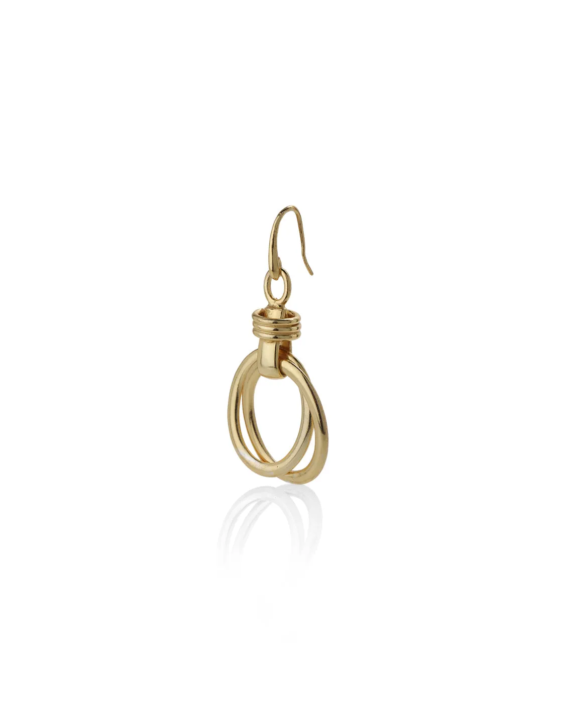 Carlton London Gold Plated Oval Drop Earring For Women