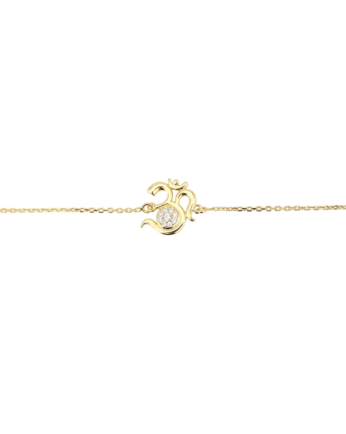 Carlton London Men Gold-Toned 925 Sterling Silver Rakhi