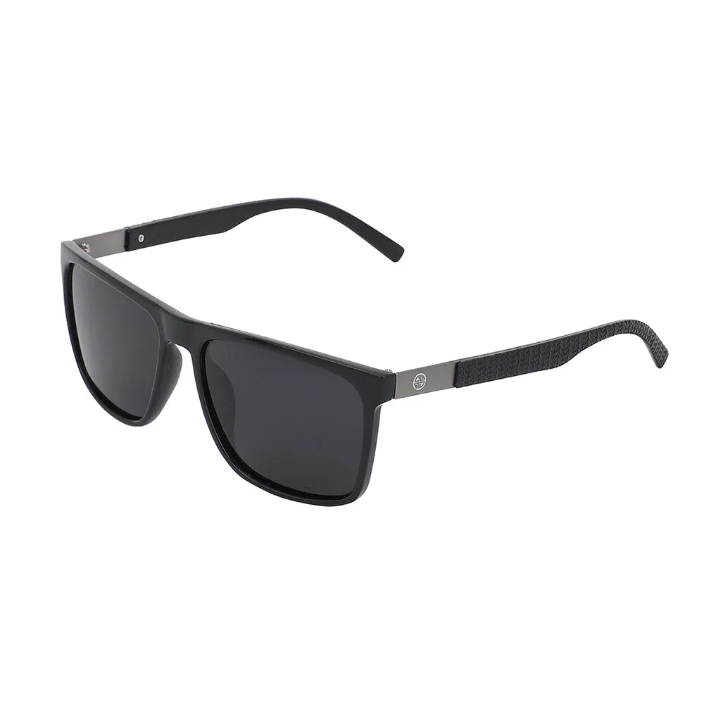 Carlton London Premium Black Toned Polarised And Uv Protected Lens Wayfarer Sunglasses For Men