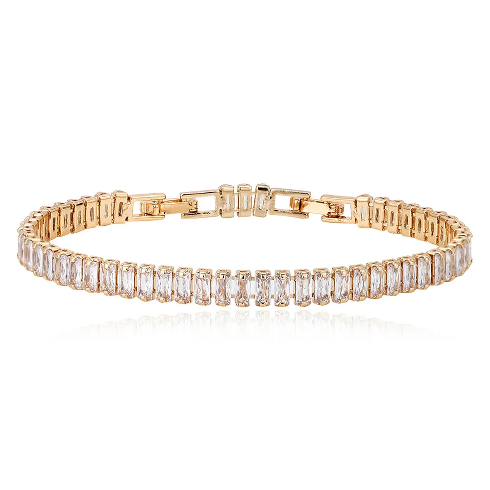 Carlton London Premium Jwlry-Gold Toned Cz Studded Gold-Plated Wraparound Adjustable Bracelet Fjb4175