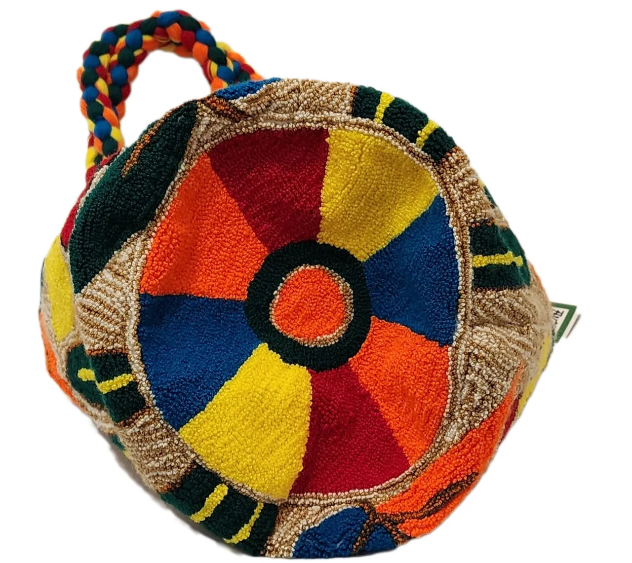 Celeste Large Fluffy Handmade Wayuu Mochila Bag