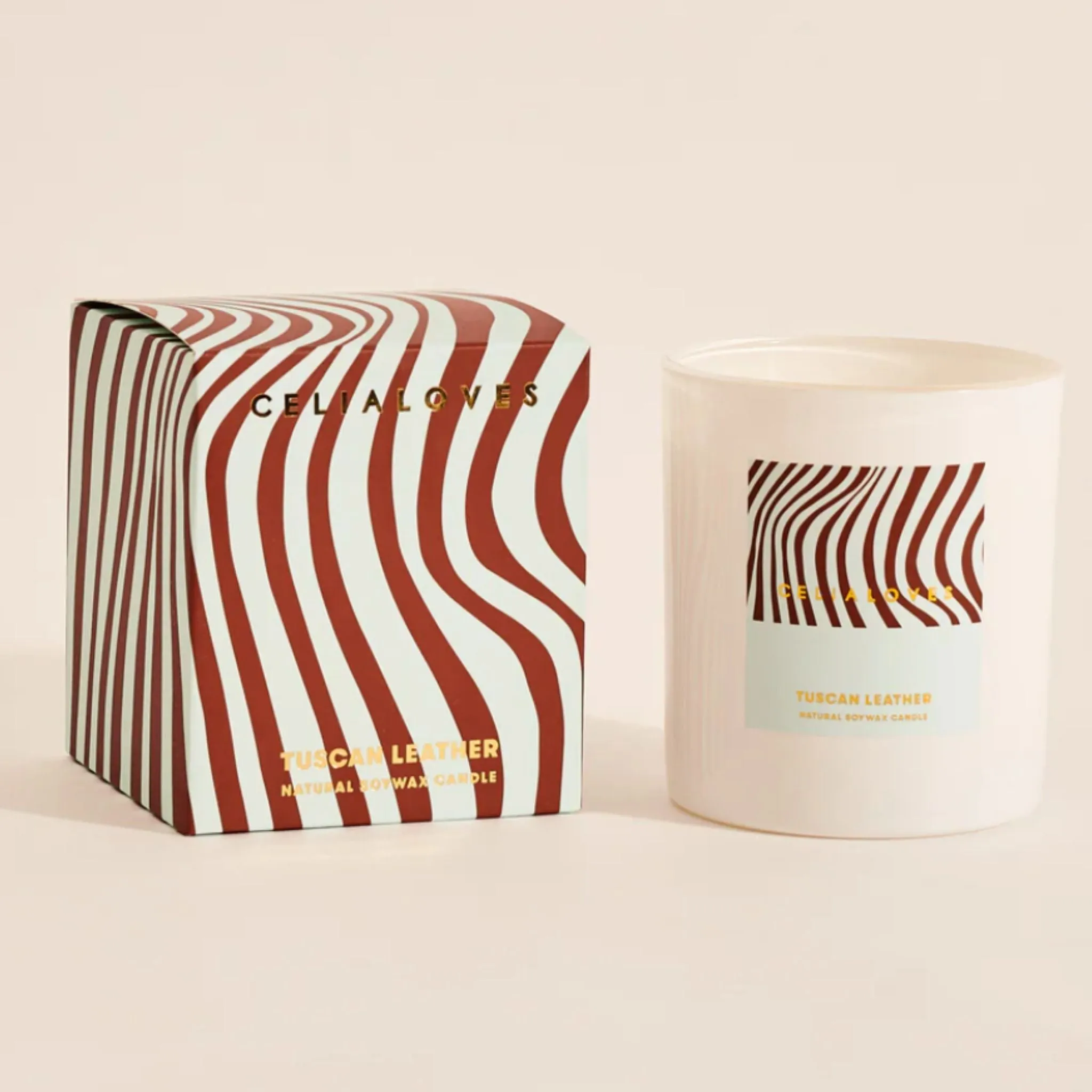 Celia Loves Scented Candle Tuscan Leather