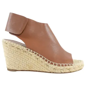 Celine Phoebe Philo Brown Leather Espadrille Wedge Shoes - 37