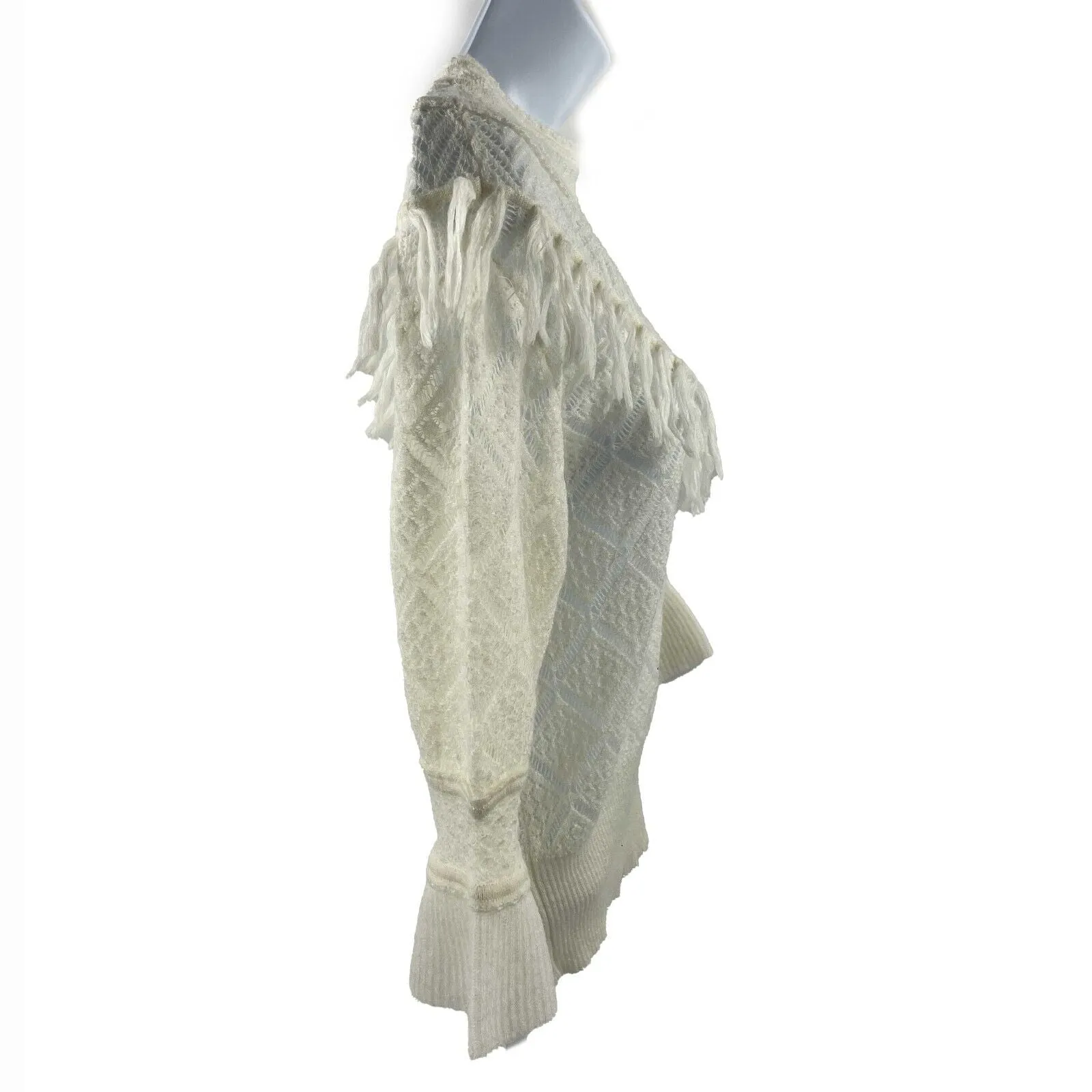 Christian Dior - Western Prairie Wool Fringe Sweater - Ivory - 34 - US 2