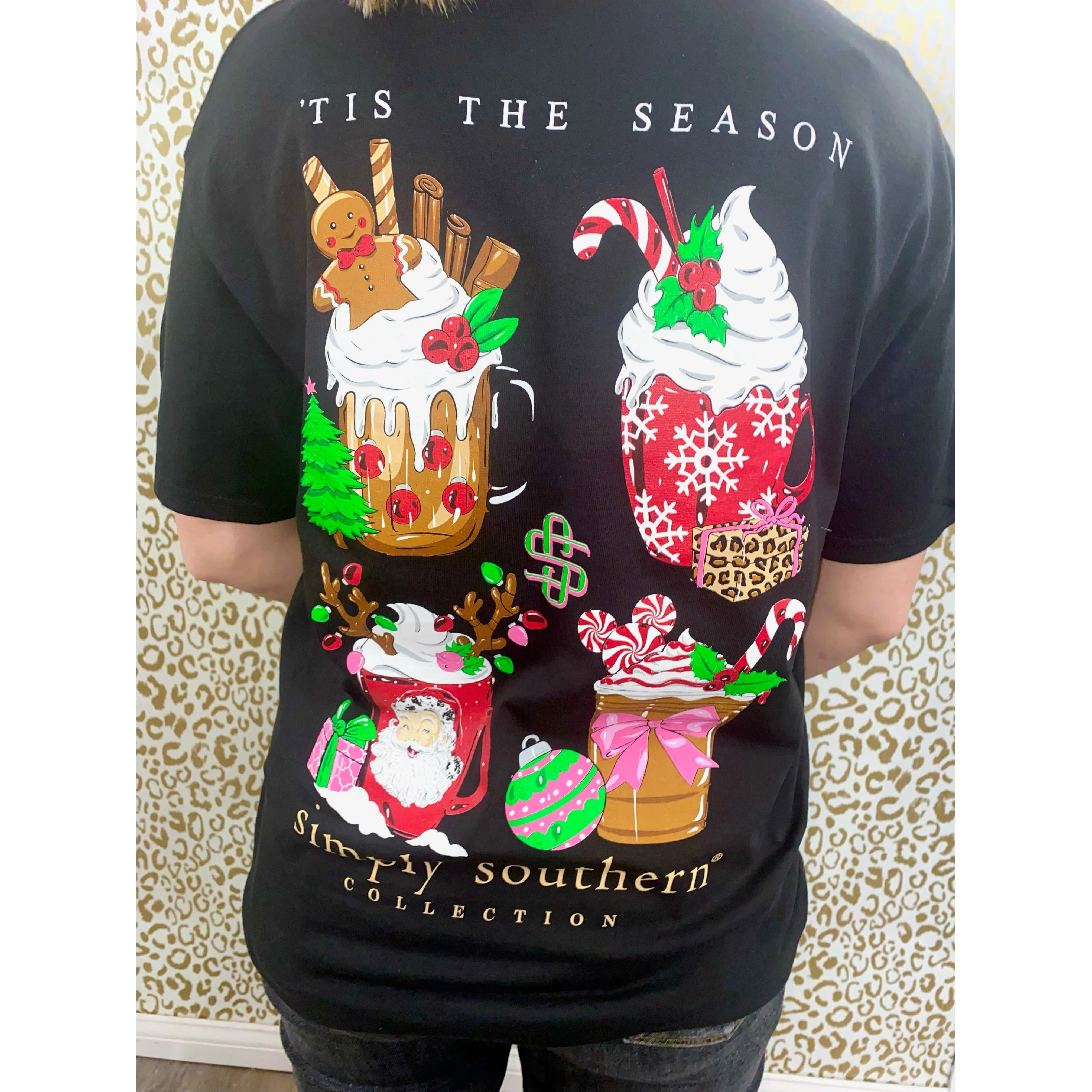 'CHRISTMAS DRINKS' [Simply Southern] Short Sleeve Tee