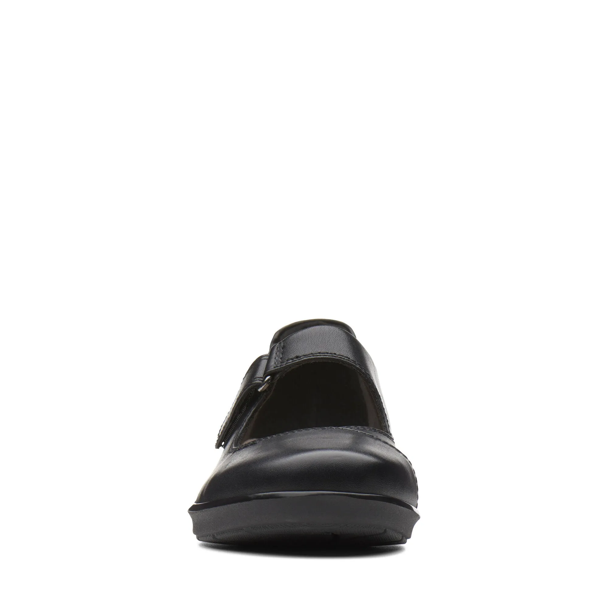 Clarks Hope Henley Black Leather Wide Width