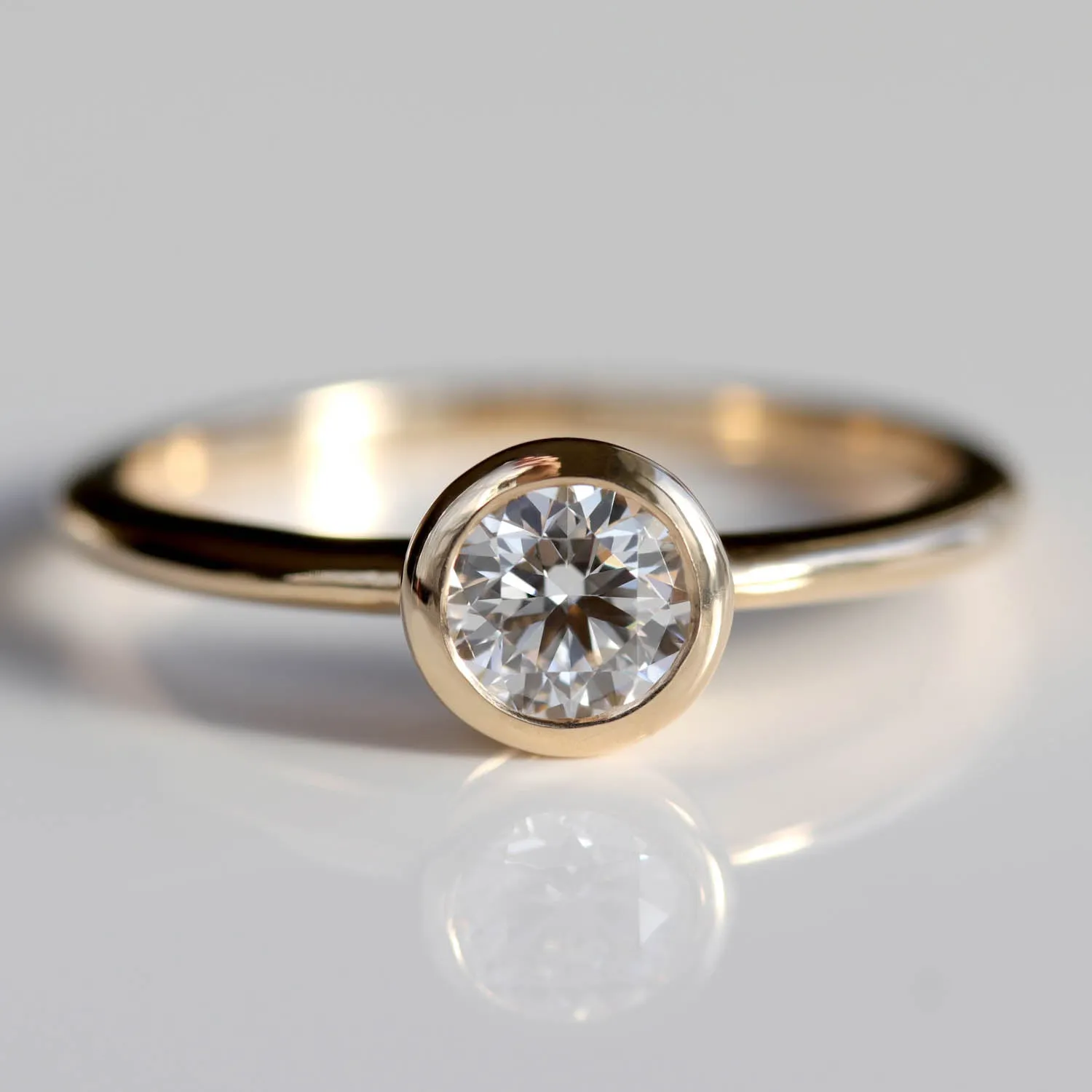 Classic Bezel Solitaire Engagement Ring