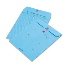 Colored String & Button Interoffice Envelopes, 10" x 13 (box of 100)