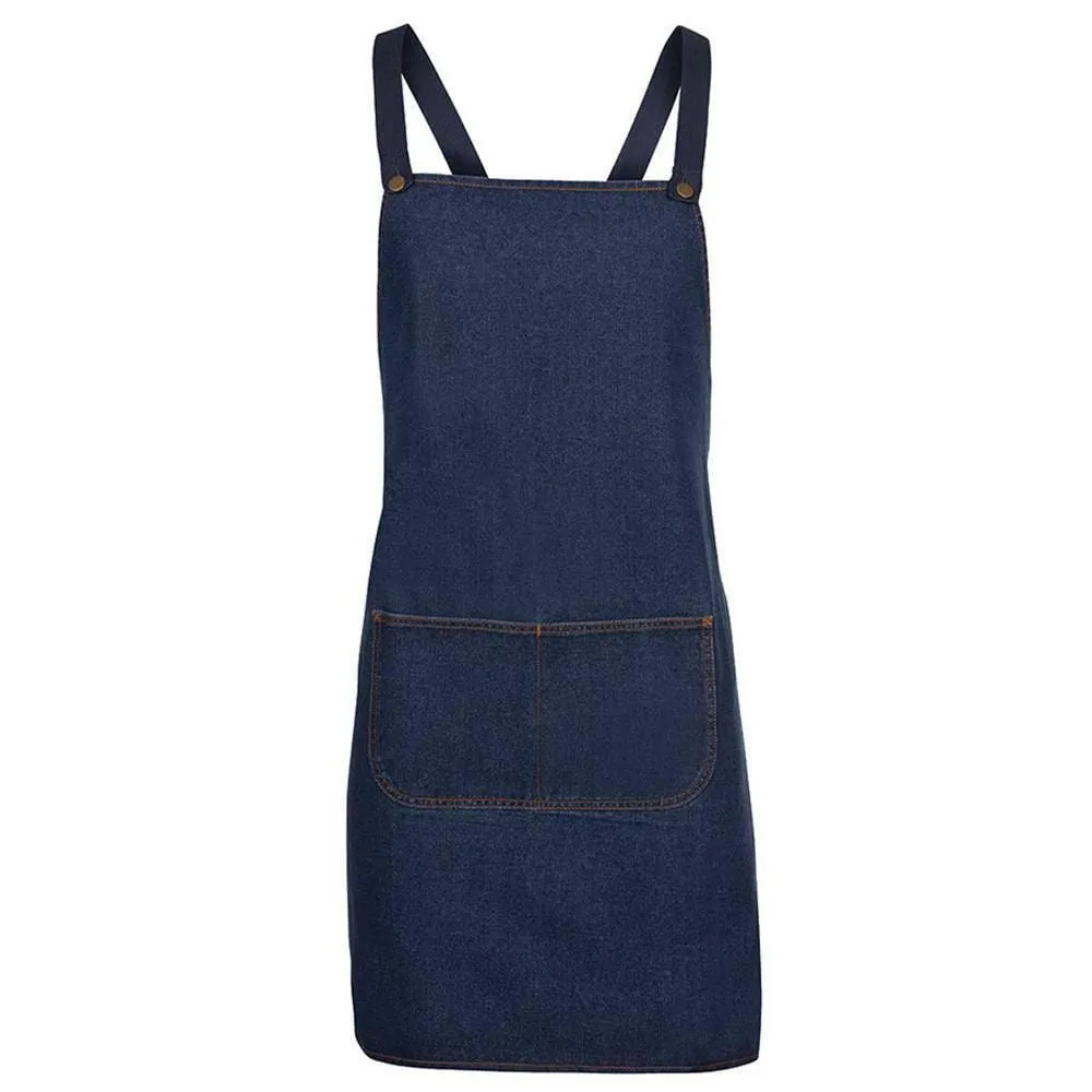 Cross Back Denim Apron (Without Straps)