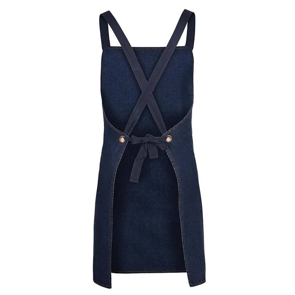 Cross Back Denim Apron (Without Straps)