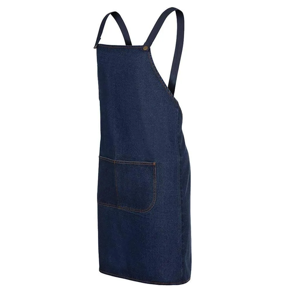 Cross Back Denim Apron (Without Straps)