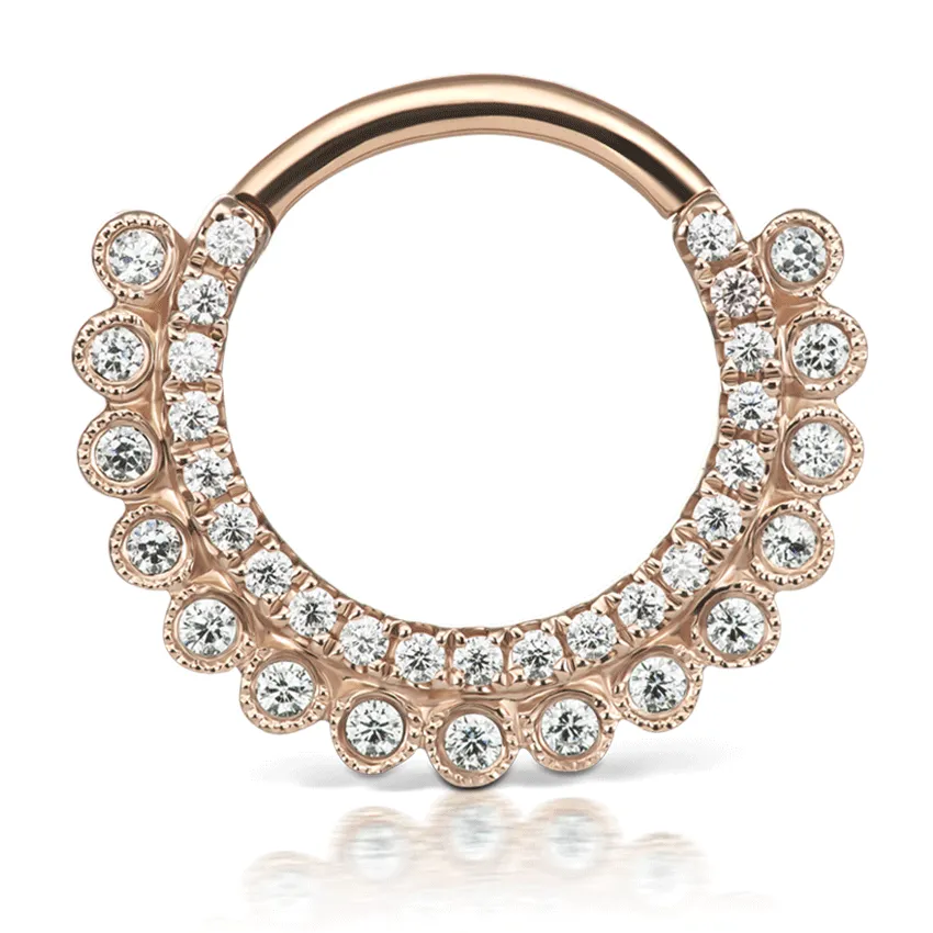 Cubic Zirconia Apsara Clicker by Maria Tash in Rose Gold