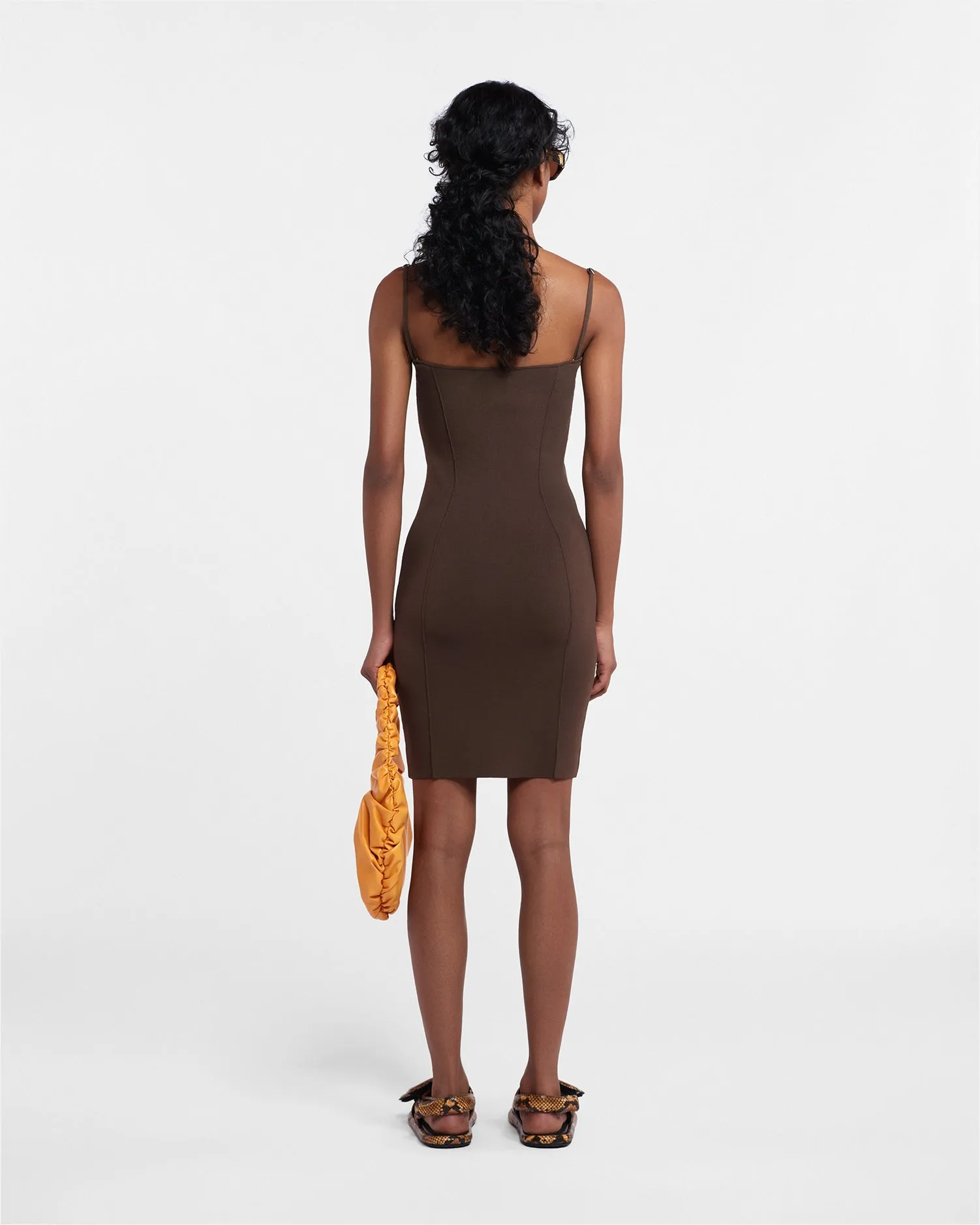 Deanne - Sale Double-Strap Dress - Bitter Chocolate