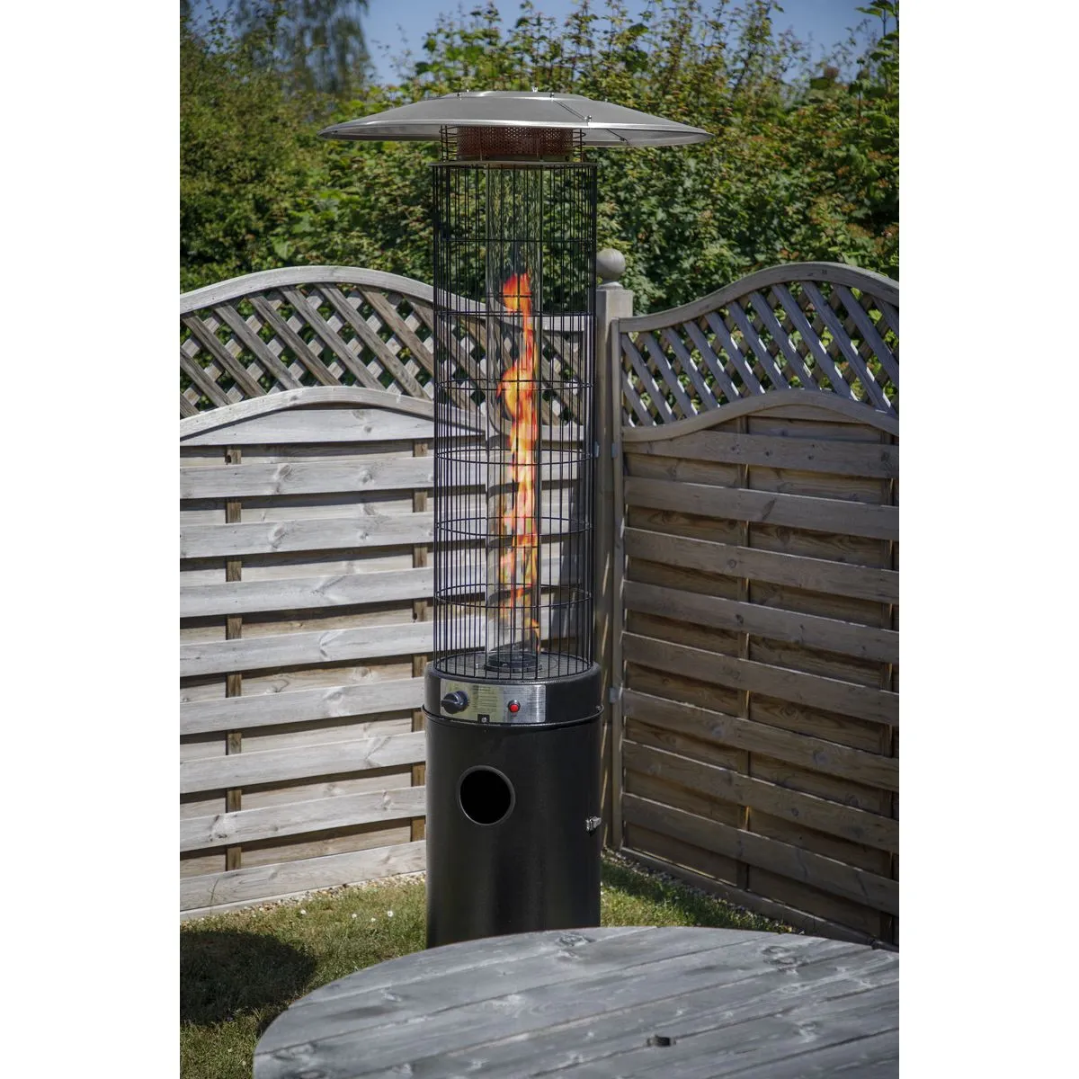 Dellonda DG124 13kW Black Gas Patio Heater for Commercial & Domestic Use