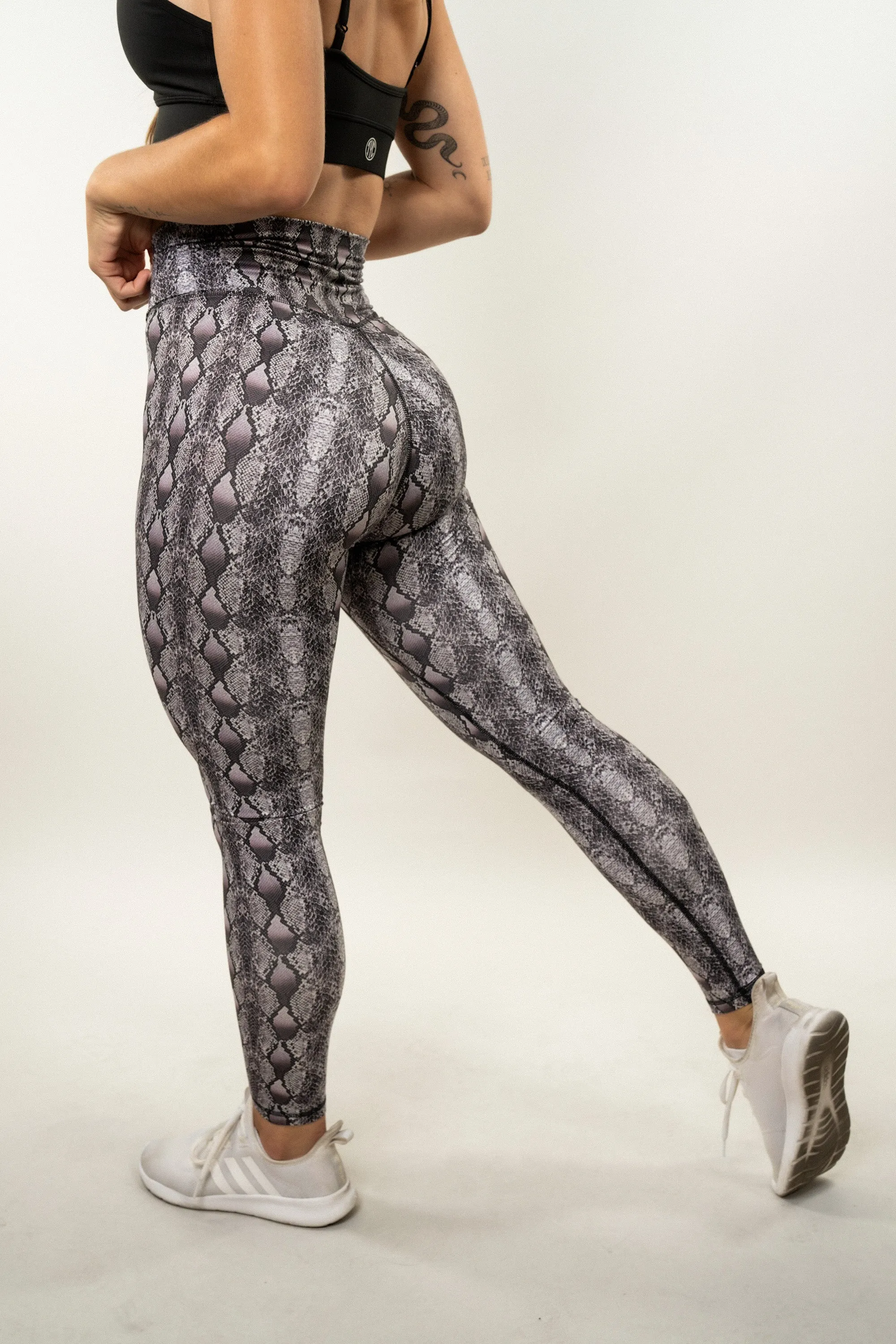 Effortless Vortex Classic Leggings - Purple Python