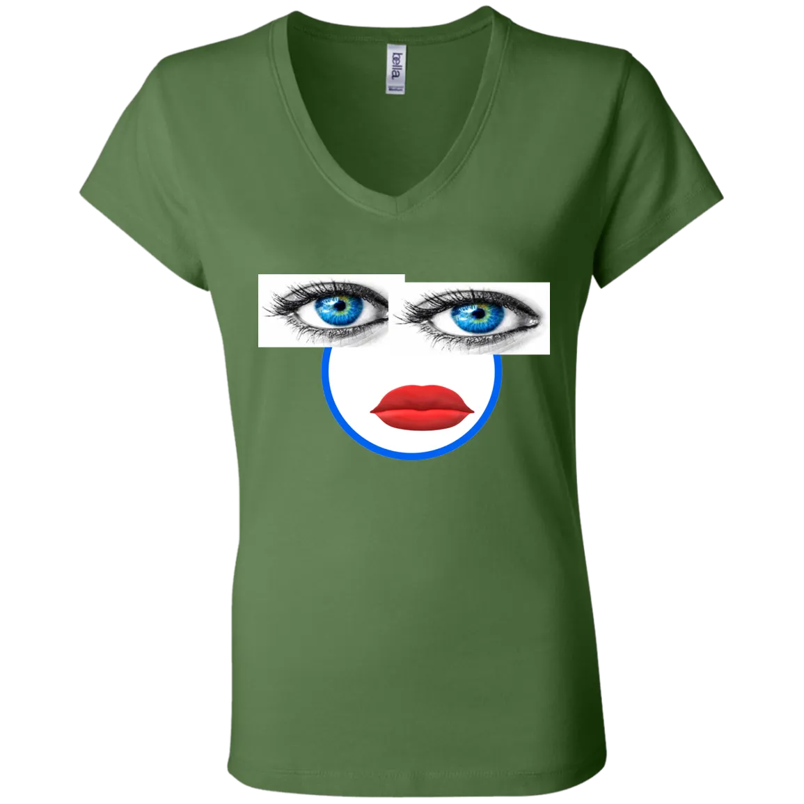 EYES LIPS B6005 Bella   Canvas Ladies' Jersey V-Neck T-Shirt