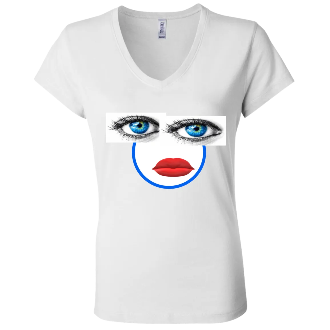 EYES LIPS B6005 Bella   Canvas Ladies' Jersey V-Neck T-Shirt