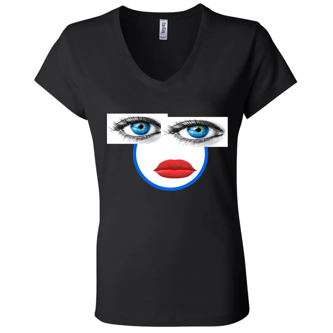 EYES LIPS B6005 Bella   Canvas Ladies' Jersey V-Neck T-Shirt