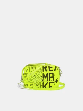 Fluorescent yellow Star Bag in canvas with Sneakers Maker print